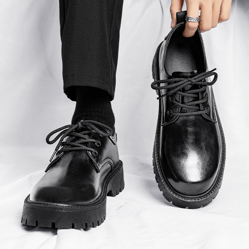 Leather Work Oxfords - 남성용 가죽 캐주얼 신발 남성용 편안한