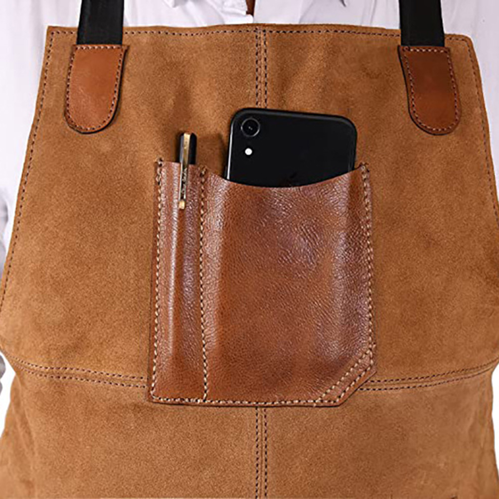 Leatherwork Apron - 편안한 양면 벨벳 작업 앞치마, 조절