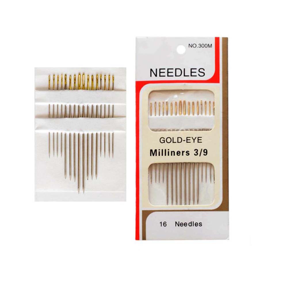 Leatherwork Hand Sewing Needles - 대형 눈구멍 자가입실 바늘 16개입 가죽,