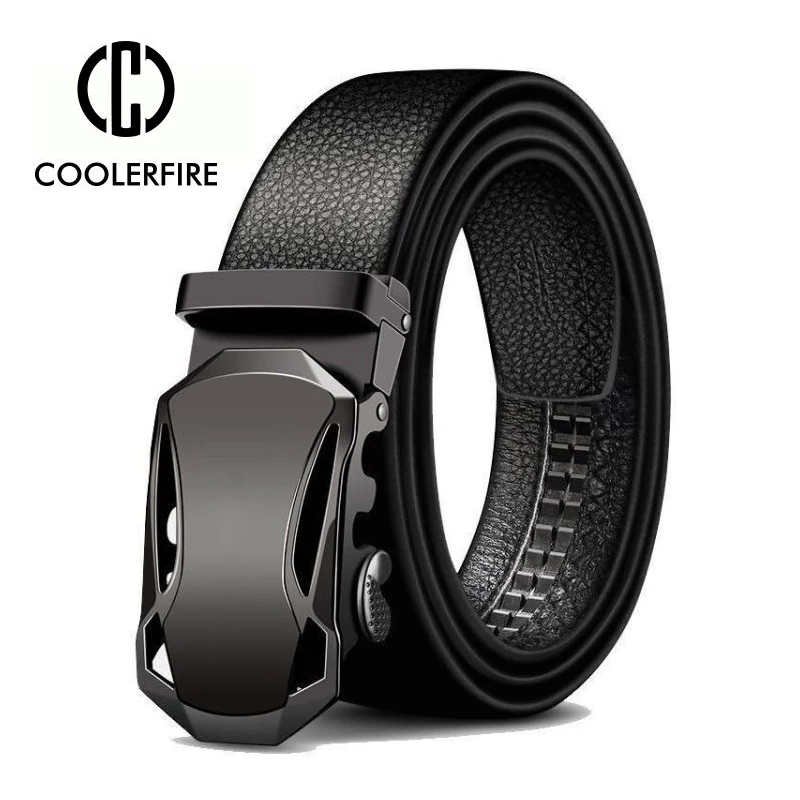 Leather Works Belt - 남자 벨트 금속 자동 버클 브랜드