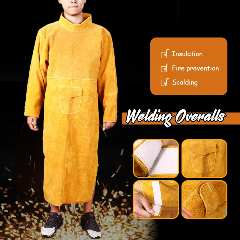 Leatherwork Apron - 소가죽 가죽 화상 방지 작업 안전