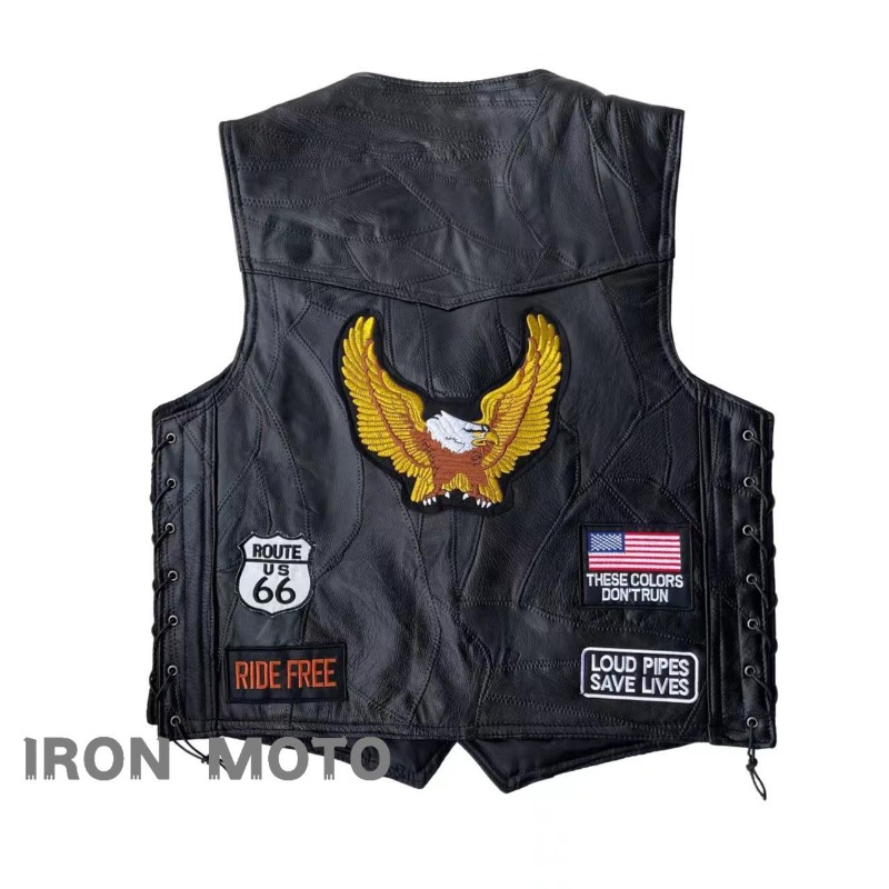 새로운 오토바이 조끼 남성용 카페 모토 스트리트 재킷  - Leather Work Jacket 리뷰 및 가격