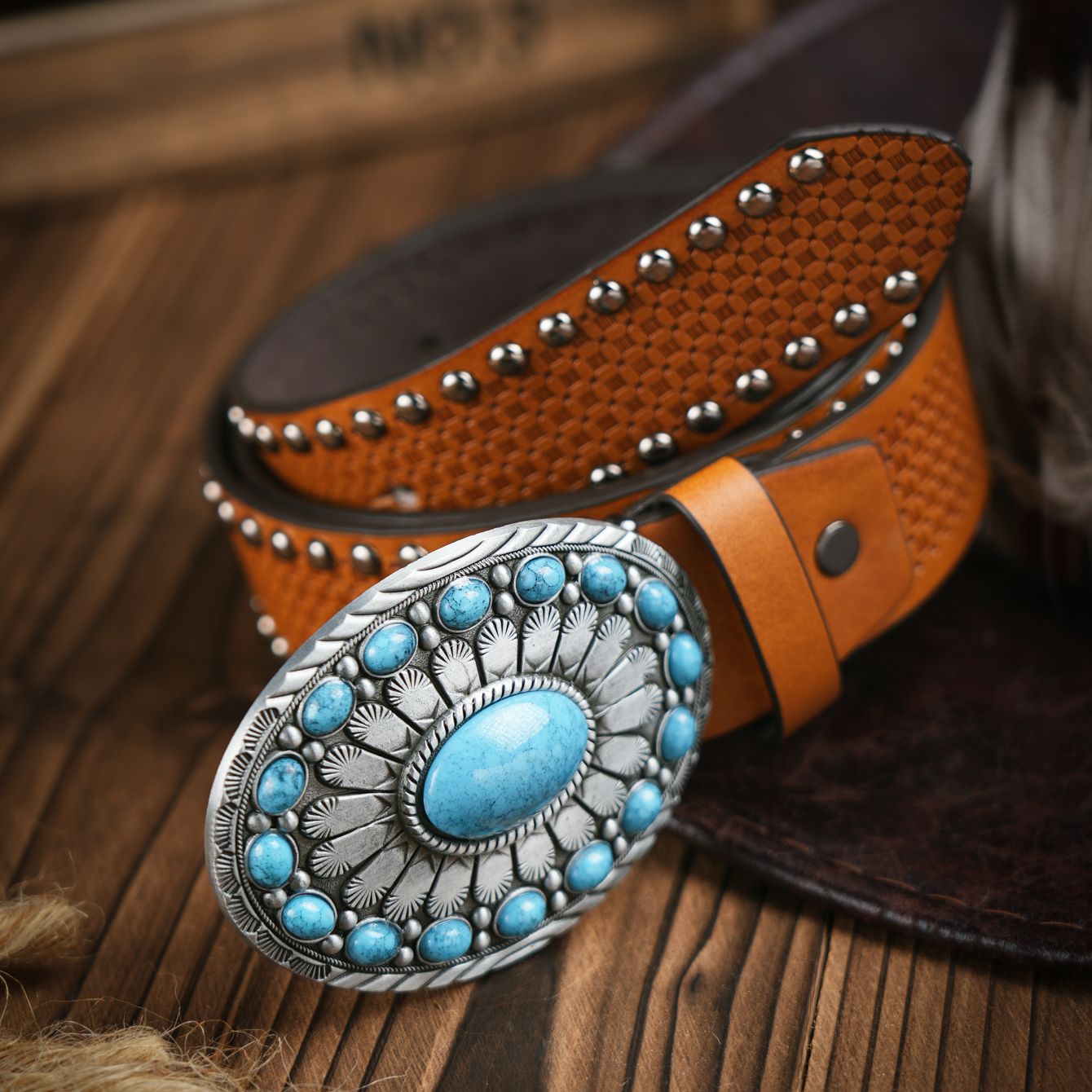 남녀공용 캐주얼 레트로 벨트 웨스턴 스타일! 금속 버클 - Leather Works Belt 리뷰 및 가격