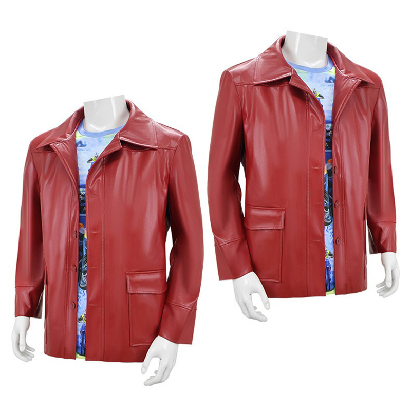 남자 레드 가죽 자켓 파이트 클럽 타일러 듀든 코스프레 - Leather Work Jacket 리뷰 및 가격