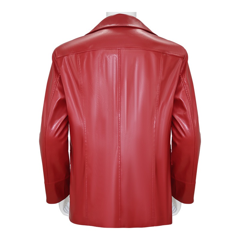 남자 레드 가죽 자켓 파이트 클럽 타일러 듀든 코스프레 - Leather Work Jacket 리뷰 및 가격