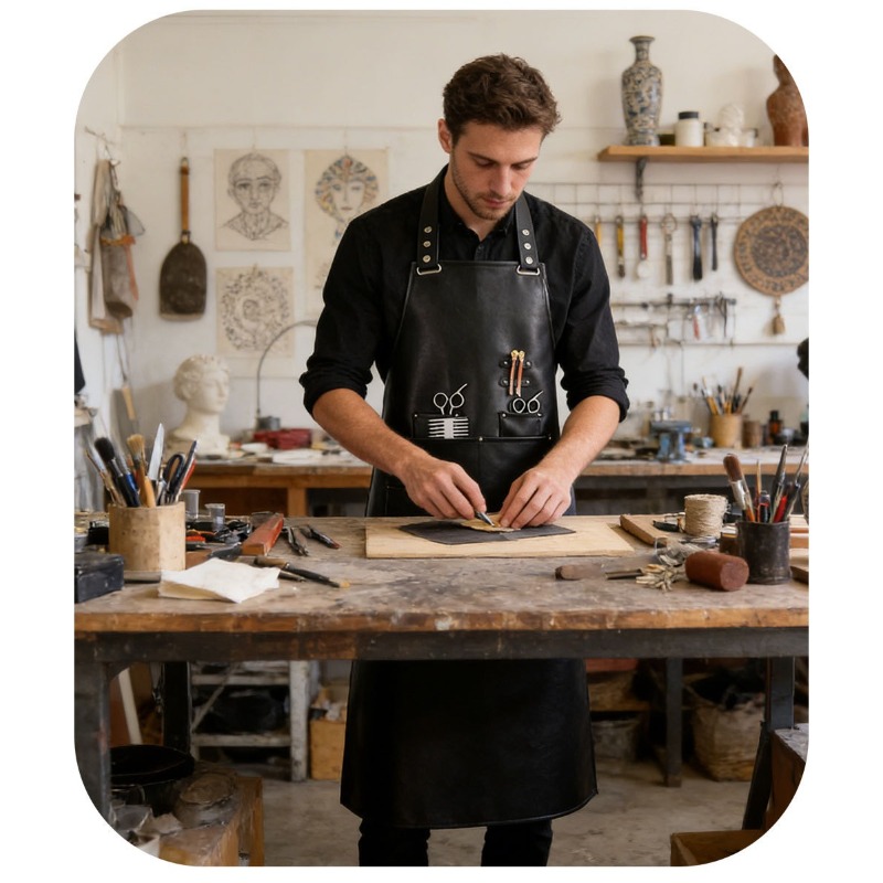 PU 소프트 가죽 앞치마 이발사 바베큐 정원 가꾸기 페 - Leatherwork Apron 리뷰 및 가격