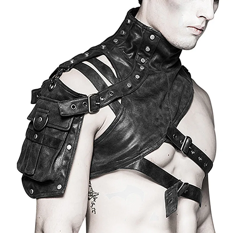 Steampunk 중세 가죽 갑옷 남성 여성을위한 주머 - Leather Work Jacket 리뷰 및 가격
