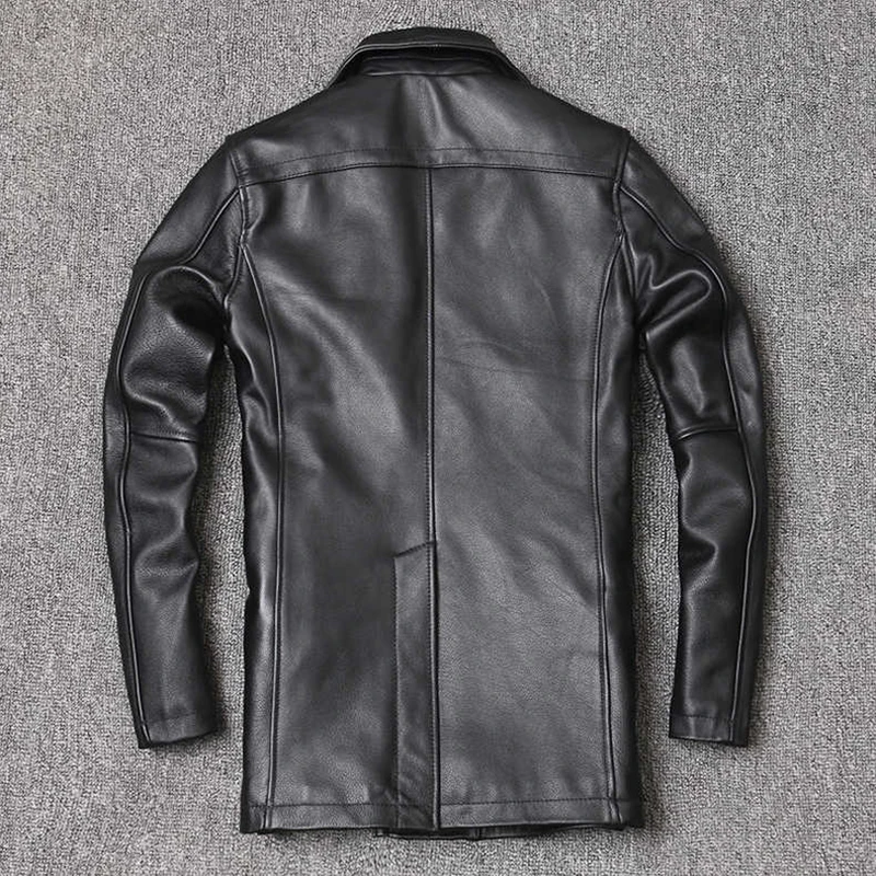 정품 가죽 자켓 남성용 탑 레이어 소가죽 자켓 중간 길 - Leather Work Jacket 리뷰 및 가격