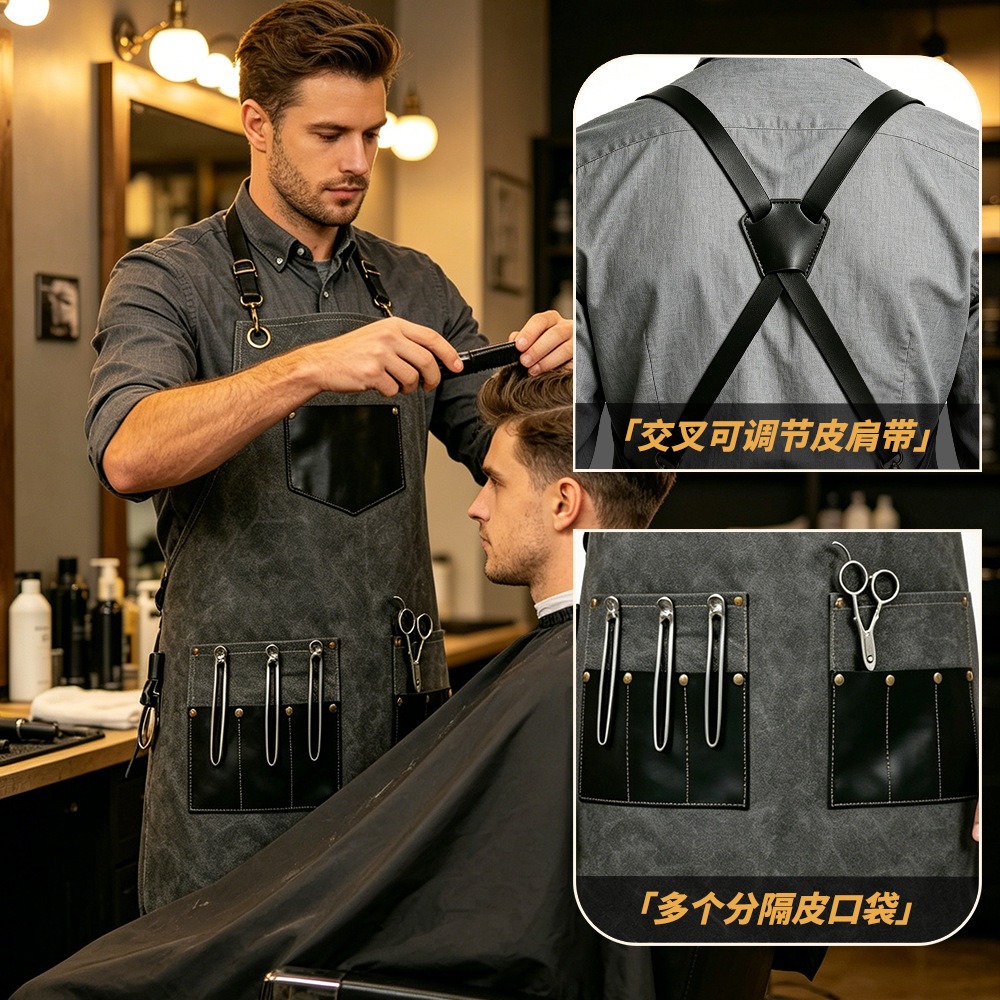 두꺼운 캔버스 앞치마 가죽 멀티 포켓 작업복 앞치마 이 - Leatherwork Apron 리뷰 및 가격