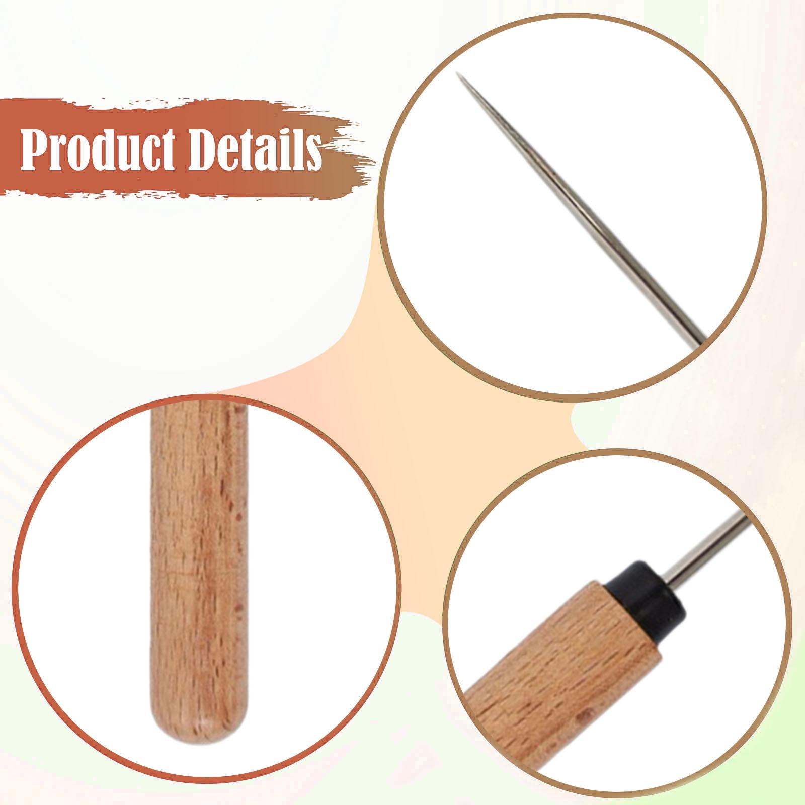 가죽 공예용 바늘칼 휴대용 목재 및 강철 수공구 가방, - Leatherwork Hand Sewing Needles 리뷰 및 가격
