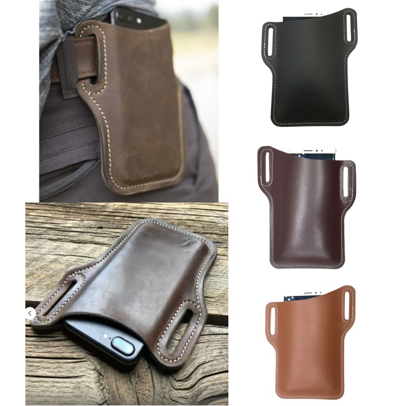 야외용 레트로 가죽 휴대폰 허리 가방 벨트 착용 남성용 - Leather Works Belt 리뷰 및 가격