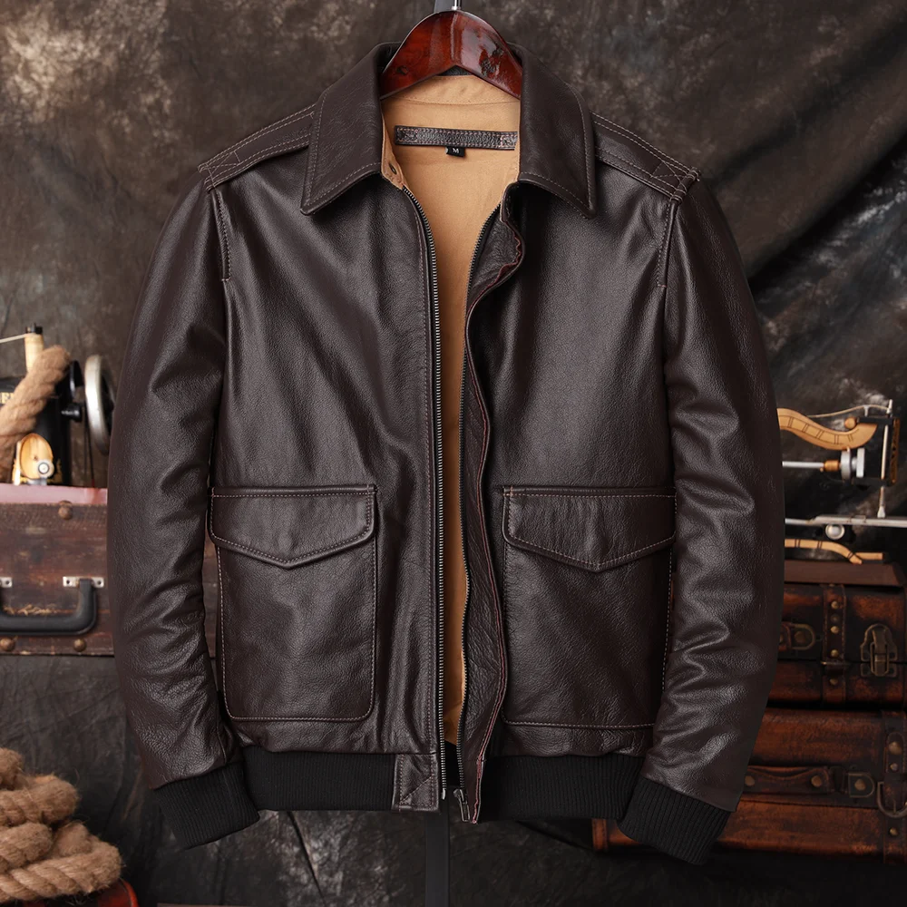 폭격기 A2 파일럿 정품 가죽 자켓 남성 따뜻한 100 - Leather Work Jacket 리뷰 및 가격
