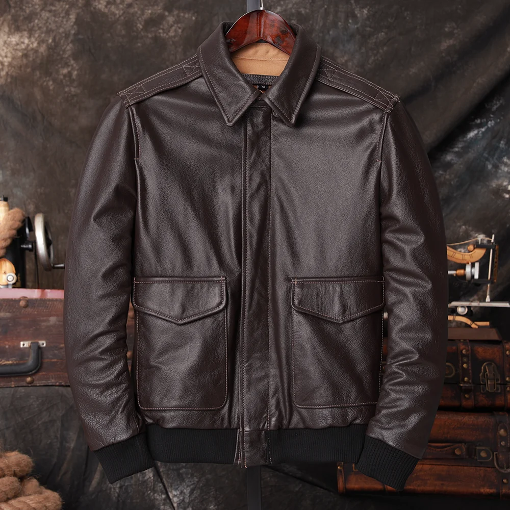 폭격기 A2 파일럿 정품 가죽 자켓 남성 따뜻한 100 - Leather Work Jacket 리뷰 및 가격