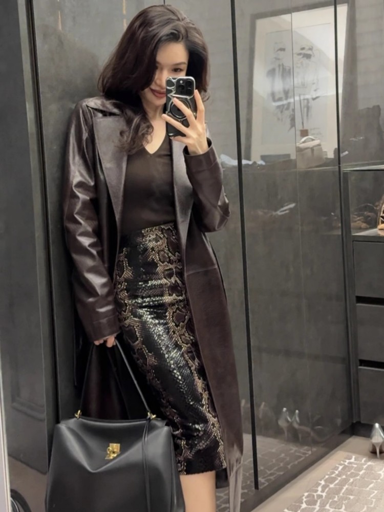 이탈리아 디자이너 사무실 숙녀, 긴 양가죽, 정품 가죽 - Leather Works Belt 리뷰 및 가격