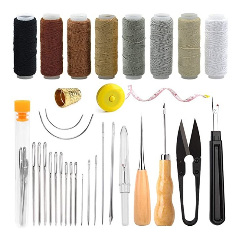 가죽 바느질 키트 가죽 공예 도구 세트 손바느질 바늘  - Leatherwork Hand Sewing Needles 리뷰 및 가격