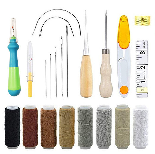 가죽 바느질 키트 가죽 공예 도구 세트 손바느질 바늘  - Leatherwork Hand Sewing Needles 리뷰 및 가격