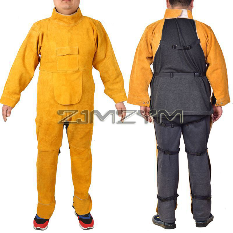 소 가죽 가죽 용접 양복 작업복 특수 보호 복 안티 화 - Leatherwork Apron 리뷰 및 가격